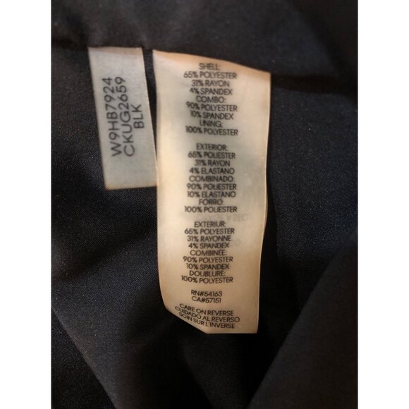 NWT Calvin Klein Sleeveless Black Sheath Dress w/Faux Suede Waist & Buckle 14W - Picture 11 of 11